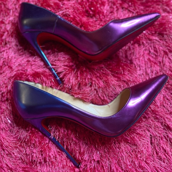 Christian Louboutin 37.5 ombré blue & fuchsia pink - Picture 4 of 8